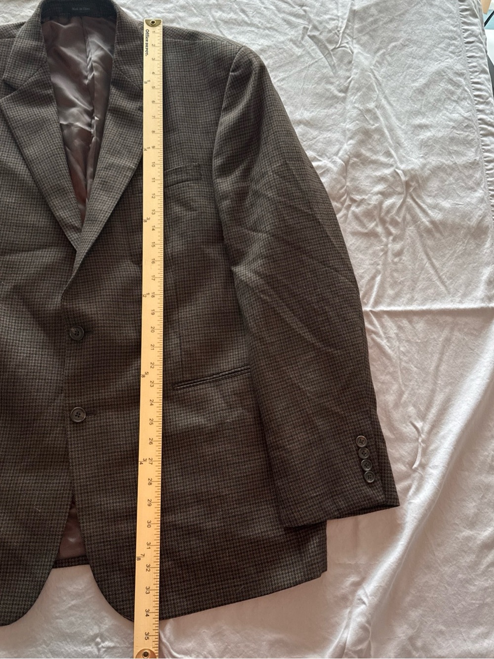 Ralph Lauren Men's Tan/Brown Houndstooth Sport Coat - Picture 3 of 11